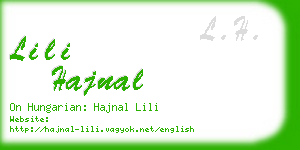 lili hajnal business card